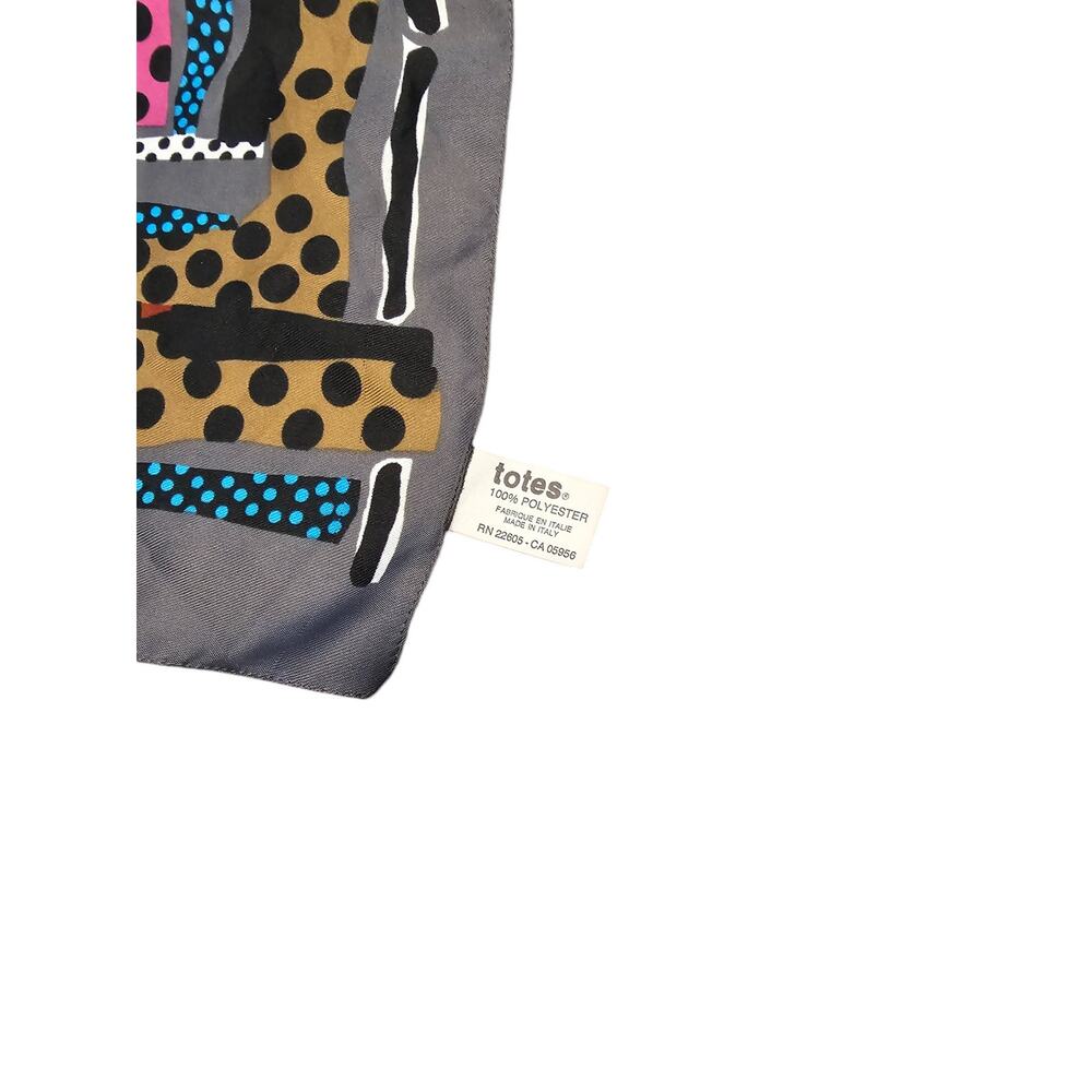 Vintage 1990s Totes Womens 30.5" Square Scarf Colorful Polka Dot Print - Picture 2 of 3